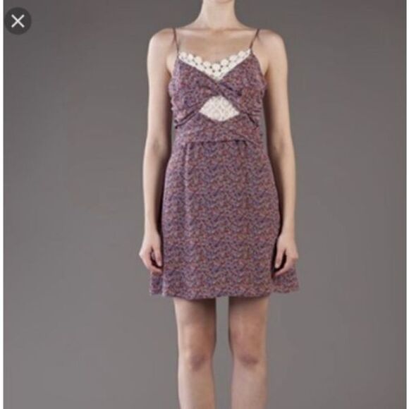 Charlotte Robson 100% Silk Floral/Lace Mini Dress - 4 - Picture 1 of 7